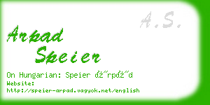 arpad speier business card